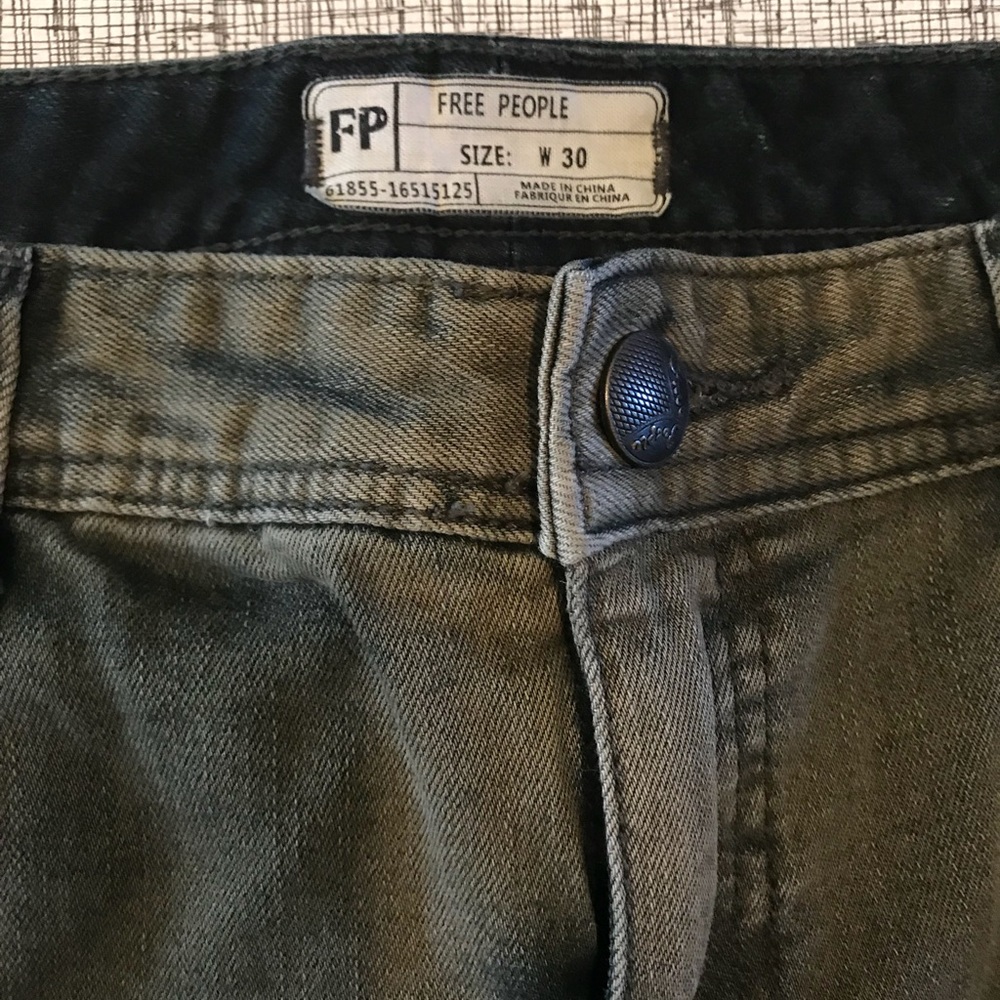 SOLD -Free People distressed cropped denim